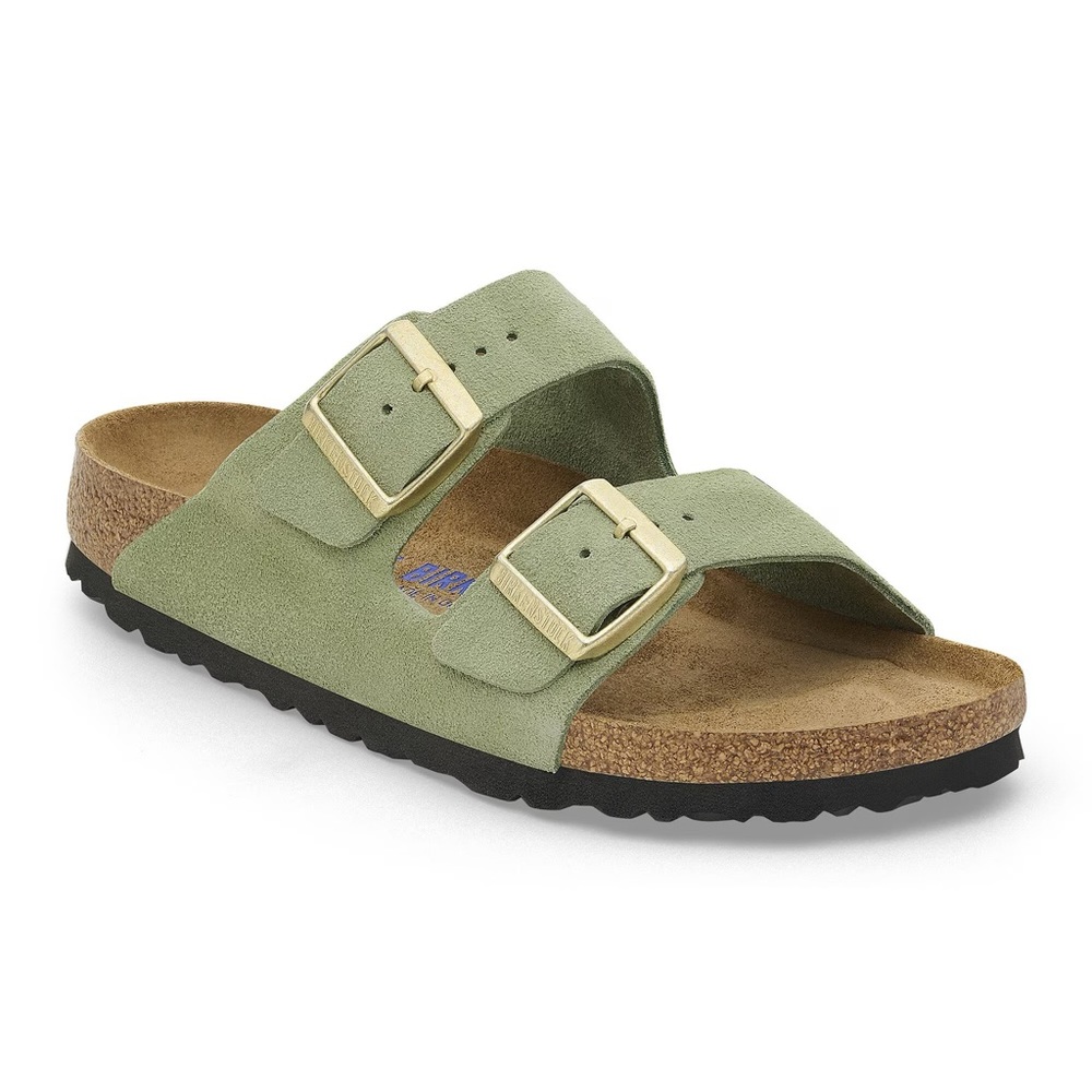Green Tea Suede Arizona Birkenstocks